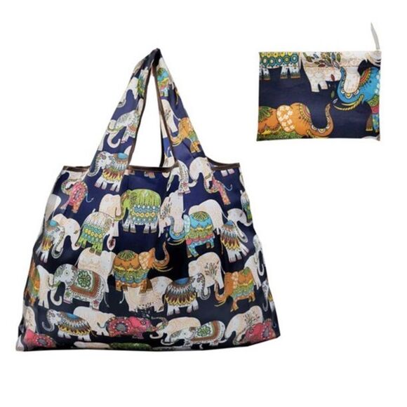 Elephant Pattern Tote - Picture 1 of 7